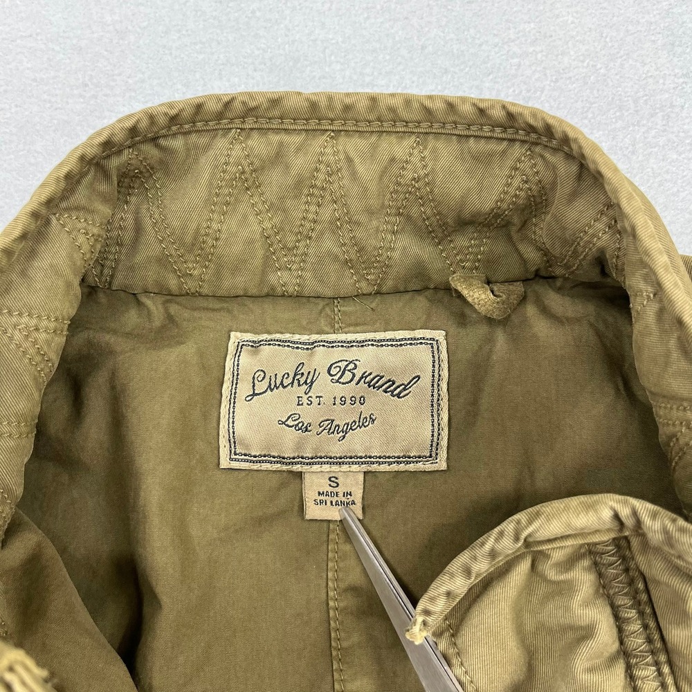 Lucky Brand Womens Small Olive Green Military Field Utility Jacket‎ Cotton - Picture 5 of 15